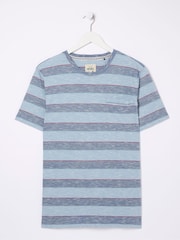 FatFace Ferndale Blue Feeder Stripe T-Shirt - Image 5 of 5