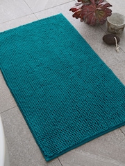 Catherine Lansfield Teal Green Bobble Bathmat - Image 1 of 3