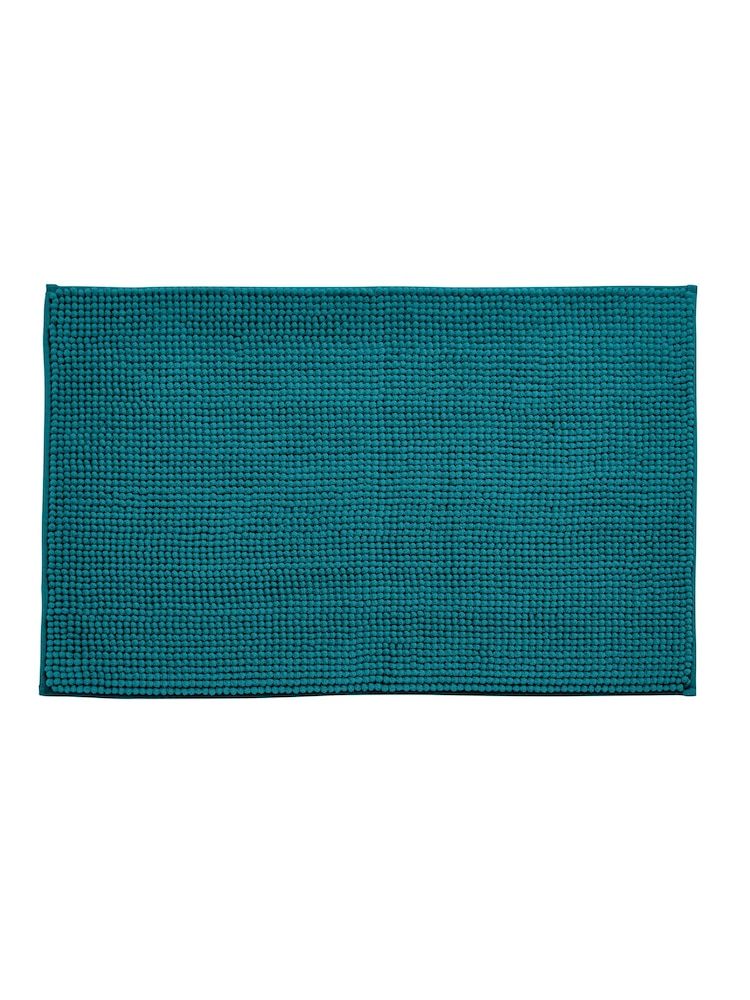 Catherine Lansfield Teal Green Bobble Bathmat - Image 3 of 3
