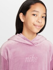 Vijolična sliva - Nike Velur nad glavo kapucar; jopa/pulover s kapuco - Slika 4 iz 6
