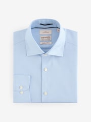 Light Blue Slim Fit Signature 100% Cotton Canclini Textured Shirt - Image 5 of 6