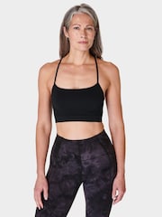 Sweaty Betty Black Spirit Restored Seamless Yoga Bra - Image 1 of 7