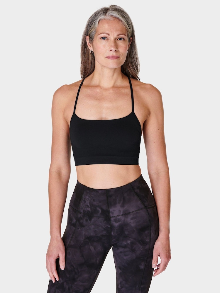 Sweaty Betty Black Spirit Restored Seamless Yoga Bra - Image 1 of 7