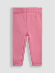 JoJo Maman Bébé Pink Fleece-Lined Leggings 2 Pack - Image 4 of 7
