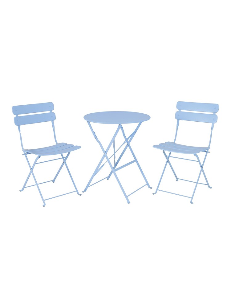 Premier Decorations Ltd Blue Colmar 2 Seater Garden Bistro Set - Image 2 of 2