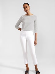 Hobbs White Capri Giselle Trousers - Image 1 of 4