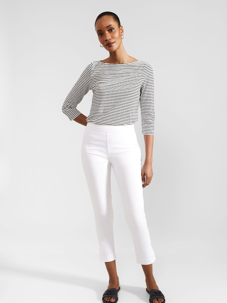 Hobbs White Capri Giselle Trousers - Image 1 of 4