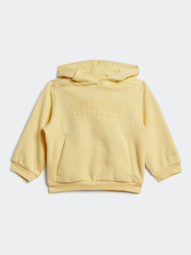 adidas Yellow Infant All SZN Tracksuit - Image 2 of 7