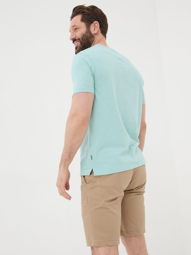 FatFace Blue Woodside Slub Henley T-Shirt - Image 2 of 5 FatFace Blue Woodside Slub Henley T-Shirt - Image 2 of 5