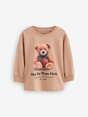 Pink 100% Cotton Long Sleeve Tops 4 Pack (3mths-7yrs) - Image 5 of 8