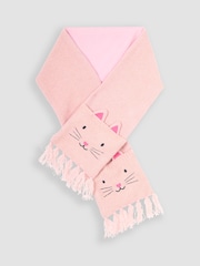 JoJo Maman Bébé Pink Pretty Mouse Scarf - Image 1 of 3