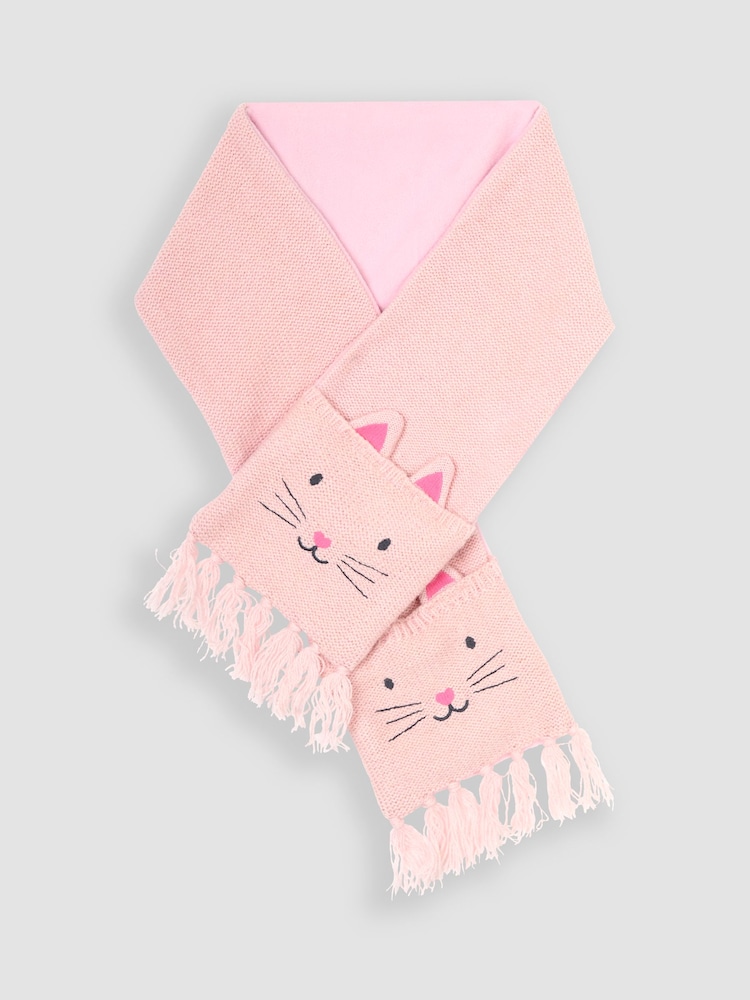 JoJo Maman Bébé Pink Pretty Mouse Scarf - Image 1 of 3