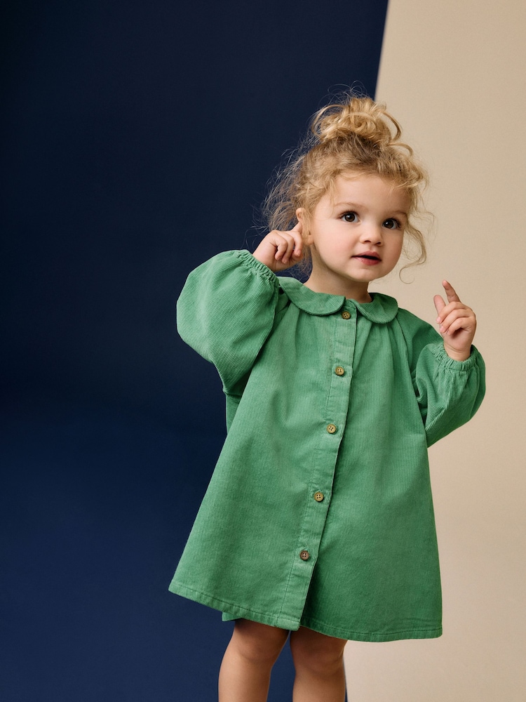 Green 100% Cotton Shirt Dress (3mths-8yrs) - Image 1 of 9
