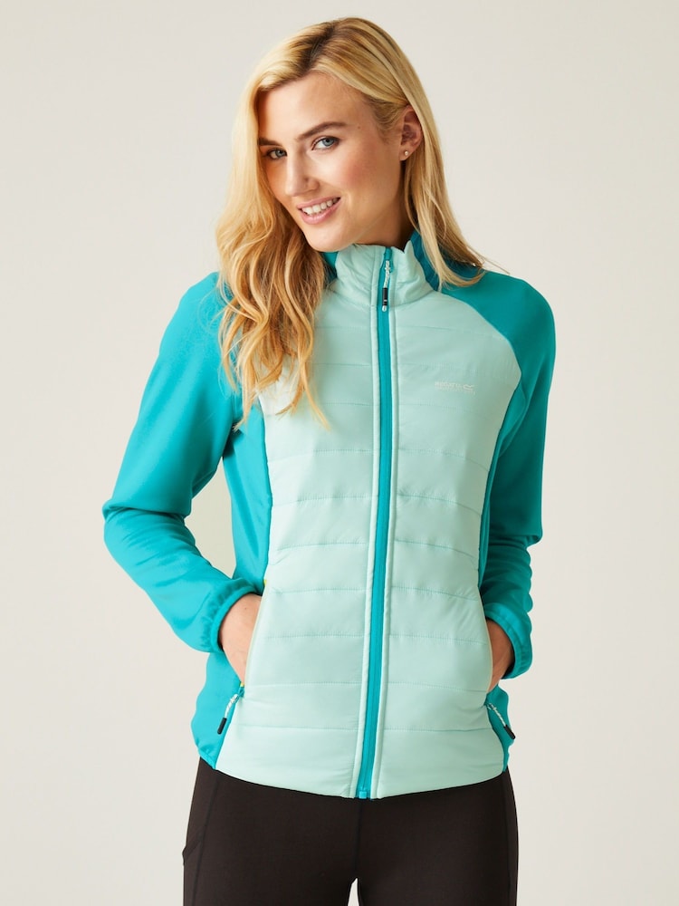 Regatta Cyan Blue Womens Clumber Hybrid V Walking Jacket - Image 1 of 9