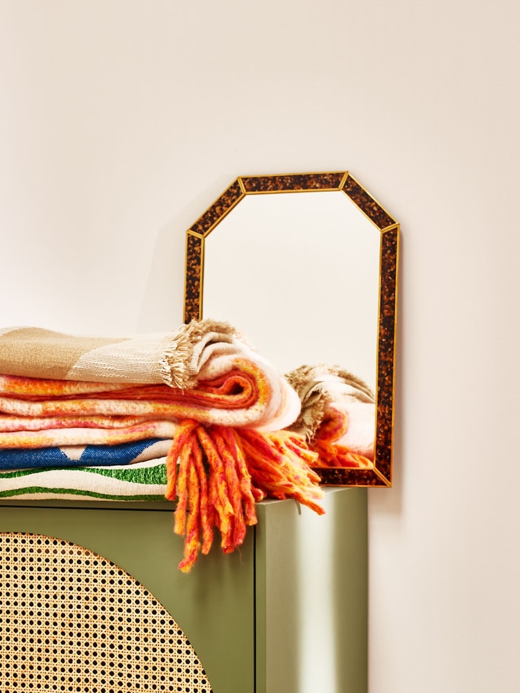 Oliver Bonas Gold Small Isabella Resin Wall Mirror - Image 1 of 4 Oliver Bonas Gold Small Isabella Resin Wall Mirror - Image 1 of 4