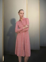 Hobbs Red Petite Clarice Dress - Image 1 of 5