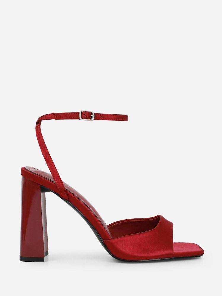Simmi London Red Jeena Heeled Sandals - Image 2 of 4 Simmi London Red Jeena Heeled Sandals - Image 2 of 4