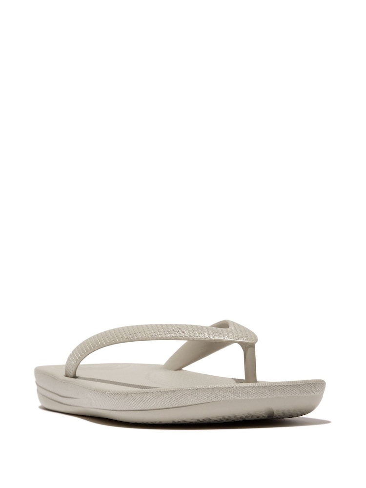 FitFlop Kids Junior iQushion Shimmer Ergonomic Flip Flops - Image 2 of 4