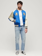 Superdry Blue Sukajan Embroidered Bomber Jacket - Image 3 of 7