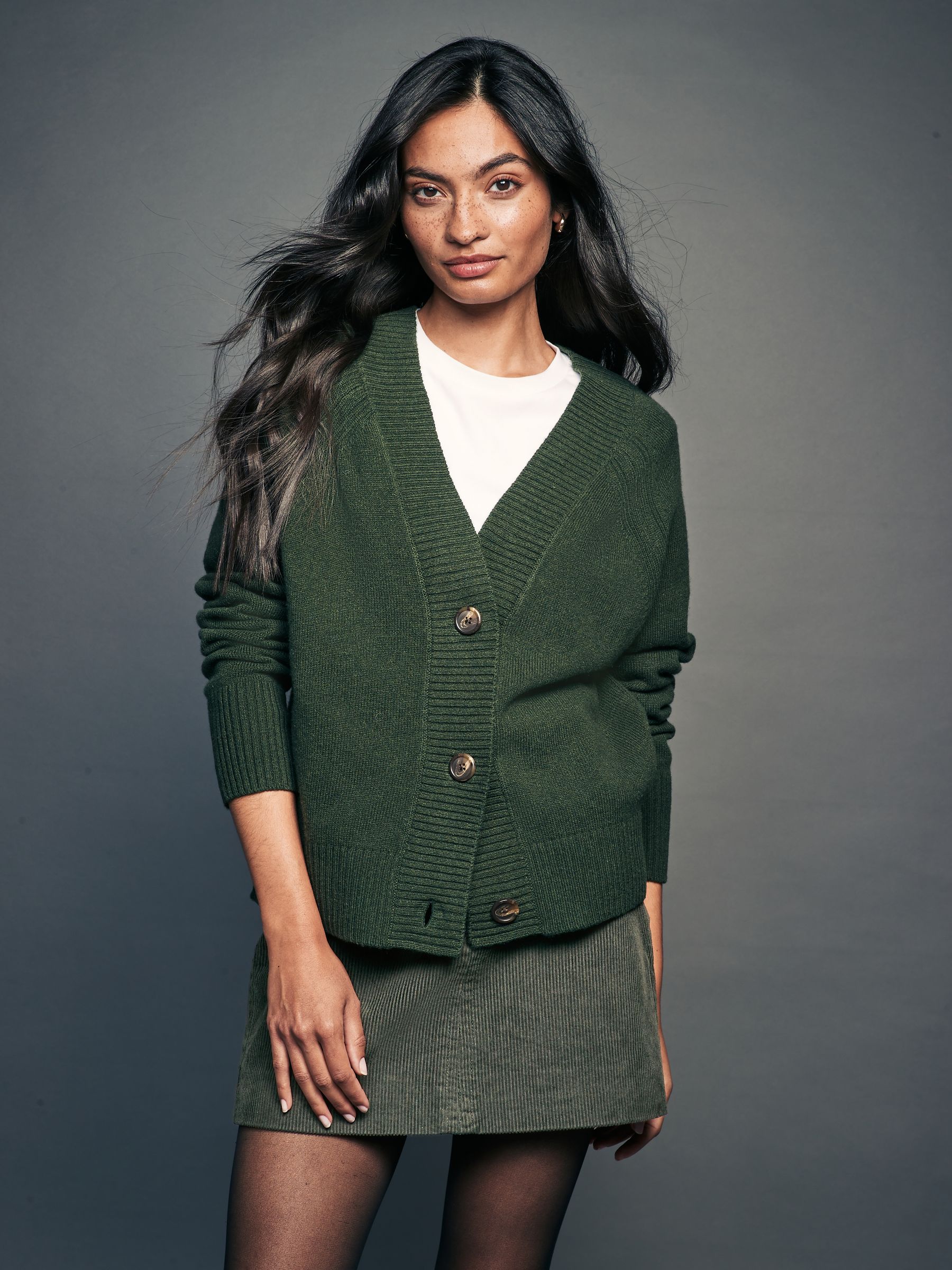 Cord mini skirt green new arrivals