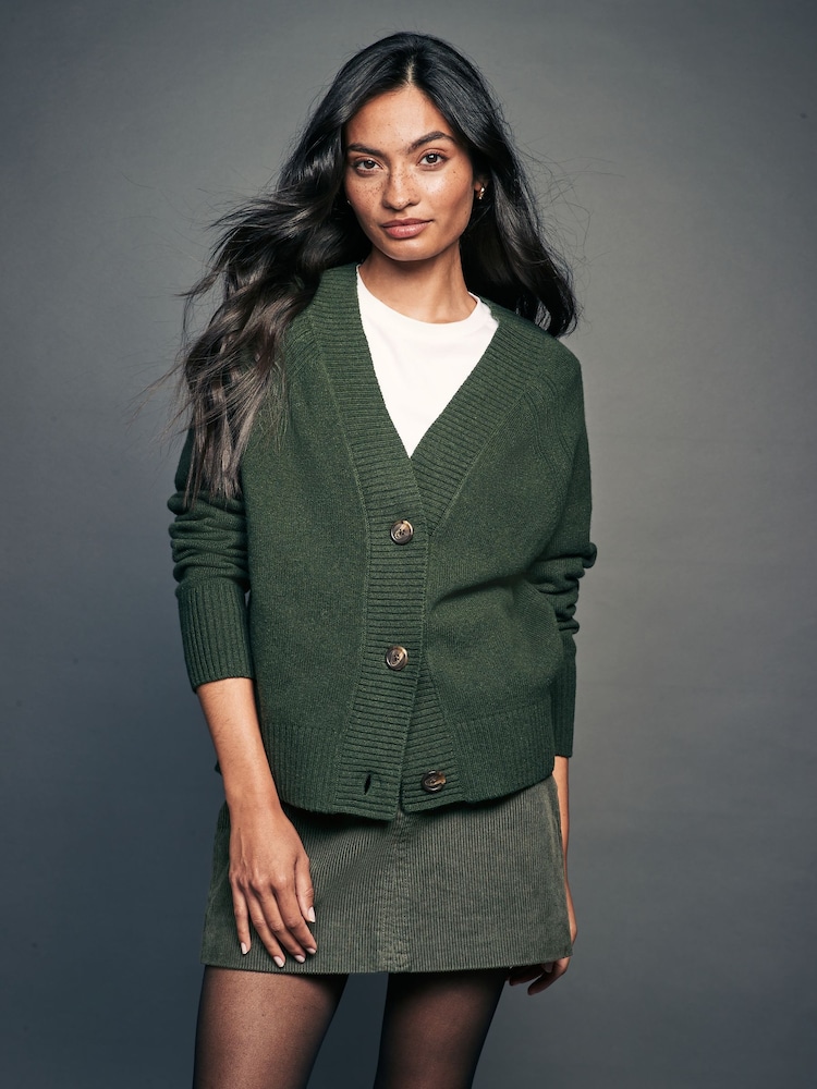 Green Corduroy Mini Skirt - Image 1 of 8