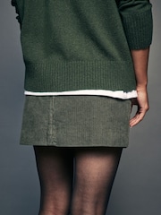 Green Corduroy Mini Skirt - Image 4 of 8