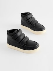 Black Wide Fit (G) 3 Strap Touch Fastening Smart Ankle Boots - Image 1 of 5