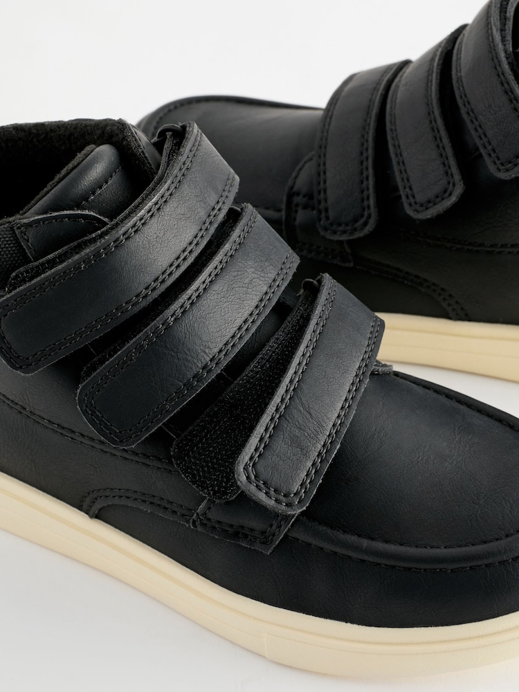 Black Wide Fit (G) 3 Strap Touch Fastening Smart Ankle Boots - Image 5 of 5
