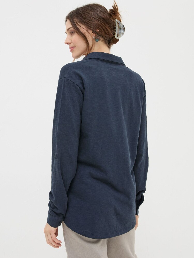 FatFace Paige Blue Jersey Shirt - Image 2 of 5