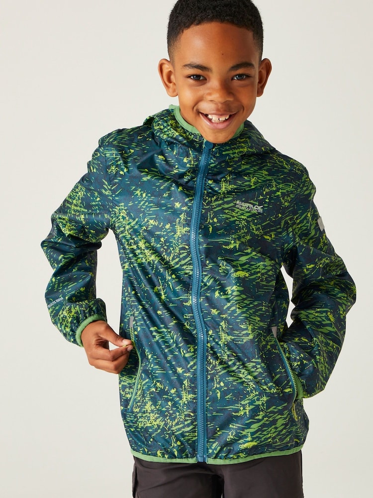 Regatta Blue Printed Lever Waterproof Shell Jacket - Image 1 of 7