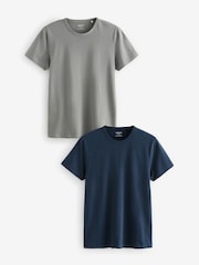 Navy Sininen/harmaa - 100% puuvillakerrostus t-paidat 2 pakkaus - Kuva 1 / 10