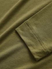 Verde - Top de manga larga con cuello vuelto de modal supersuave - Imagen 8 de 8
