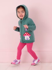 JoJo Maman Bébé Green Fairy & Toadstool Cotton Appliqué Cosy Hoodie - Image 1 of 5