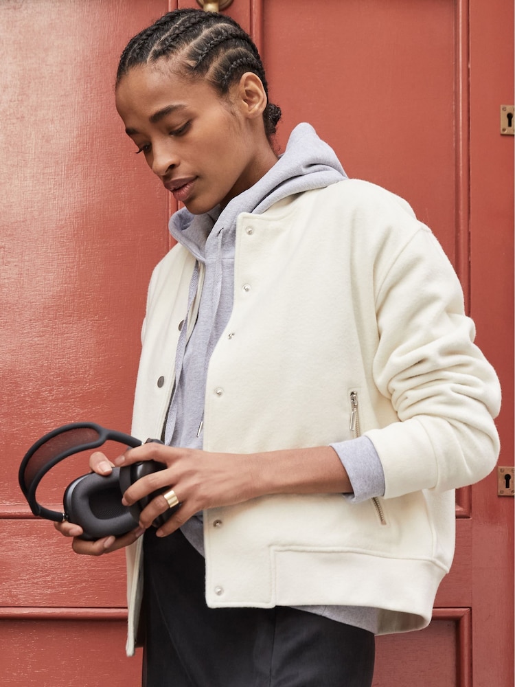Baukjen Antonia White Bomber Jacket - Image 1 of 5