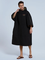 Animal Charcoal Black Mens Misty Waterproof Fleece Parka - Image 1 of 9