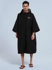 Animal Charcoal Black Mens Misty Waterproof Fleece Parka - Image 2 of 9