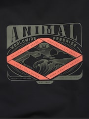 Animal Charcoal Black Mens Misty Waterproof Fleece Parka - Image 5 of 9