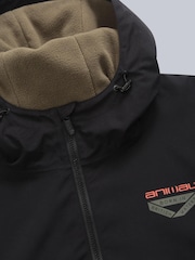 Animal Charcoal Black Mens Misty Waterproof Fleece Parka - Image 8 of 9