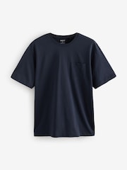 Navy Blue/Red 100% Cotton Check Pyjamas Shorts Set - Image 7 of 10