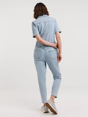 JD Williams Blue Belted Waist Jumpsuit - Image 2 of 4