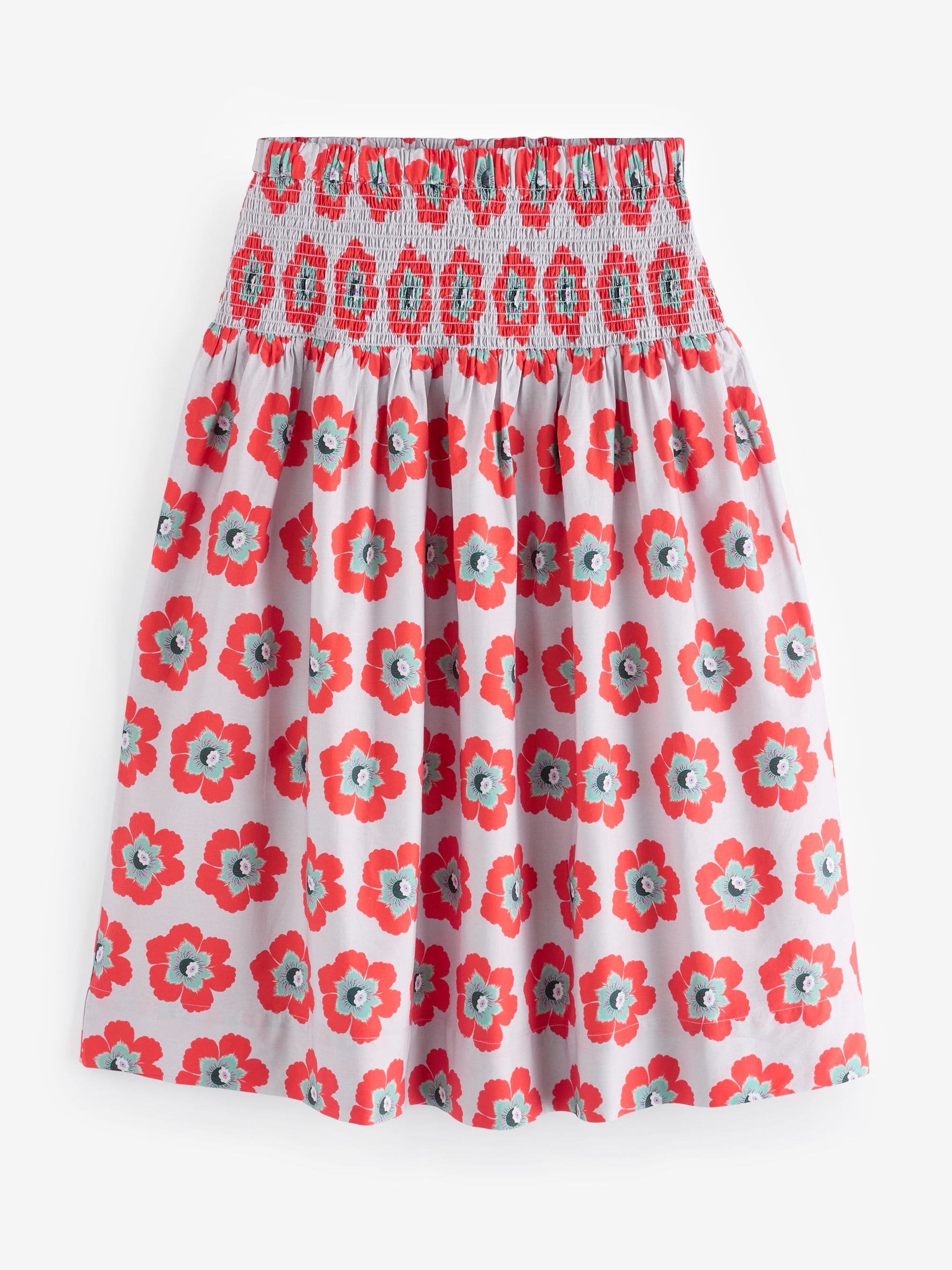 Buy Cath Kidston Retro Floral Shirred 100% Cotton Skirt from
