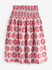 Cath Kidston Retro Floral Shirred 100% Cotton Skirt - Image 4 of 6