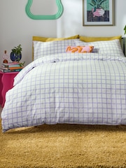 Novogratz Rosalind Check 100% Cotton Duvet Cover and Pillowcase Set - Изображение 1 из 4