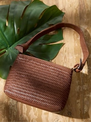 FatFace Claudia Brown Woven Shoulder Bag - Image 3 of 3
