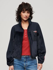 Superdry Blue Hybrid Trekker Jacket - Image 1 of 4