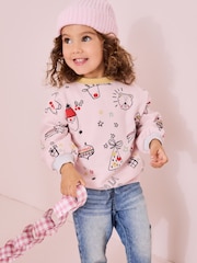 Pale Pink Christmas Sweatshirt (3mths-7yrs) - Image 1 of 8