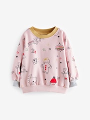 Pale Pink Christmas Sweatshirt (3mths-7yrs) - Image 5 of 8