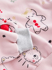Pale Pink Christmas Sweatshirt (3mths-7yrs) - Image 7 of 8