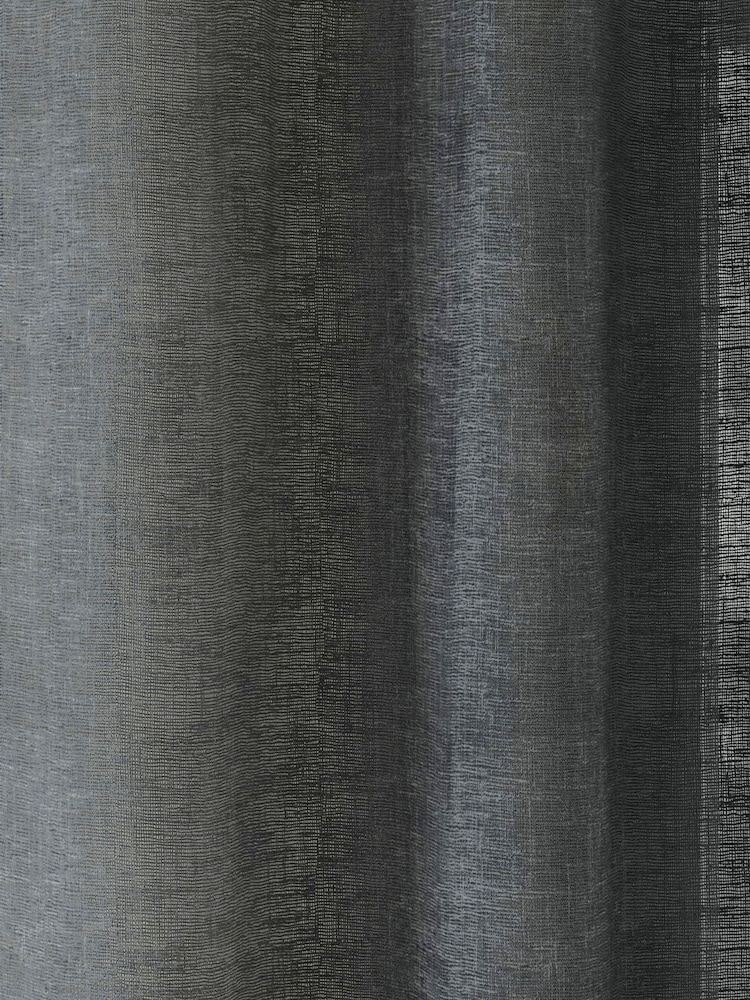 Enhanced Living Black Crete Pair Of Voile Panels - Image 3 of 3