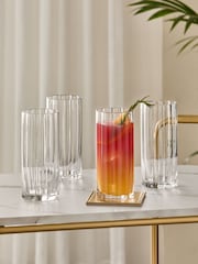 Ottilie Clear Tumbler Glasses Set of 4 Tall Tumbler Glasses - Image 1 of 4